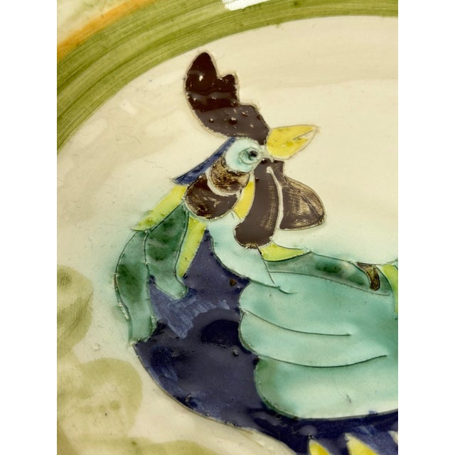 Ceramic Vide-Poche with Rooster Motif, France, 1980s For Sale - Image 6 of 12