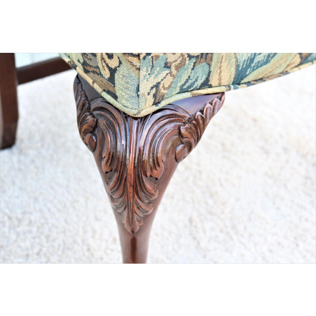 Vintage Traditional Chippendale Style Walnut Armchairs by Smith & Watson, a Pair For Sale - Image 11 of 13