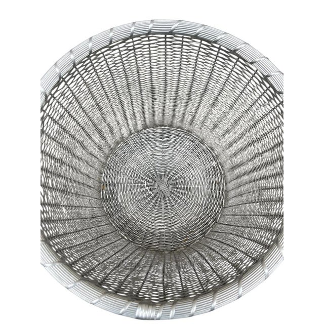 Silver Office Trash Can attributed to Maria Pergay, 1970s For Sale - Image 8 of 9
