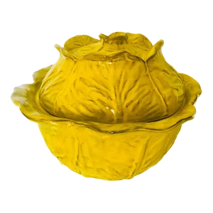Italian Extra Large Cauliflower Leaf Majolica Tureen Sign Circa 1960s