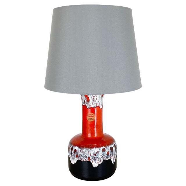 Fat Lava Pottery Table Lamp from Jasba Ceramics, Germany, 1970s For Sale