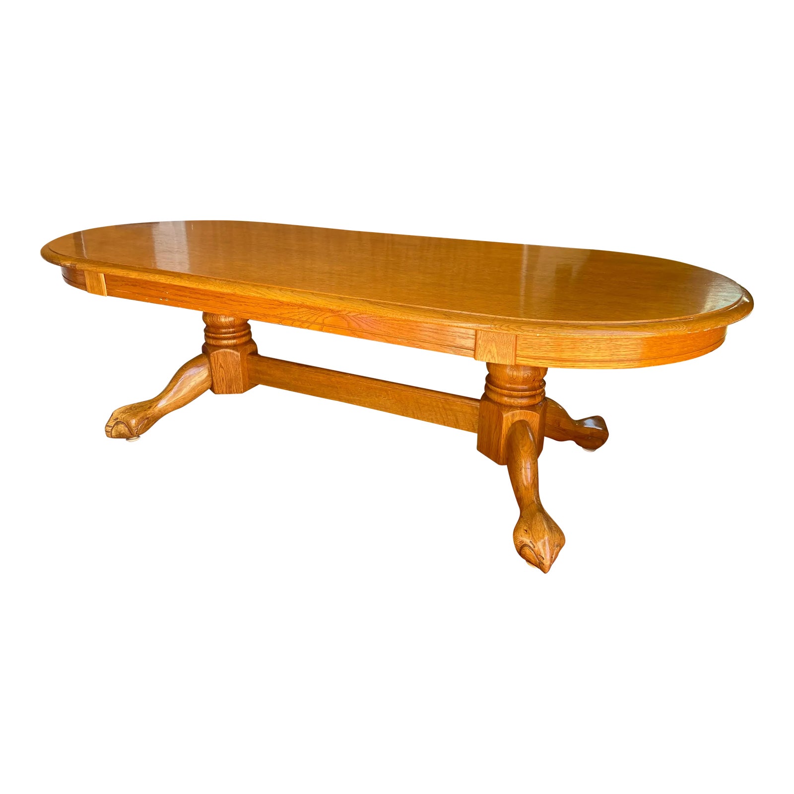 1990s Vintage Contemporary Oak Coffee Table | Chairish