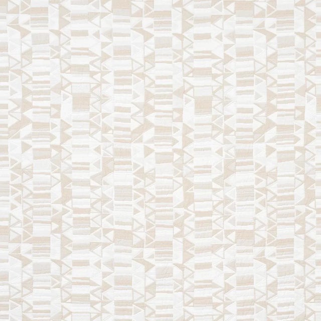 Schumacher Sample - Schumacher Bizantino Quilted Weave Fabric, Natural For Sale - Image 4 of 4