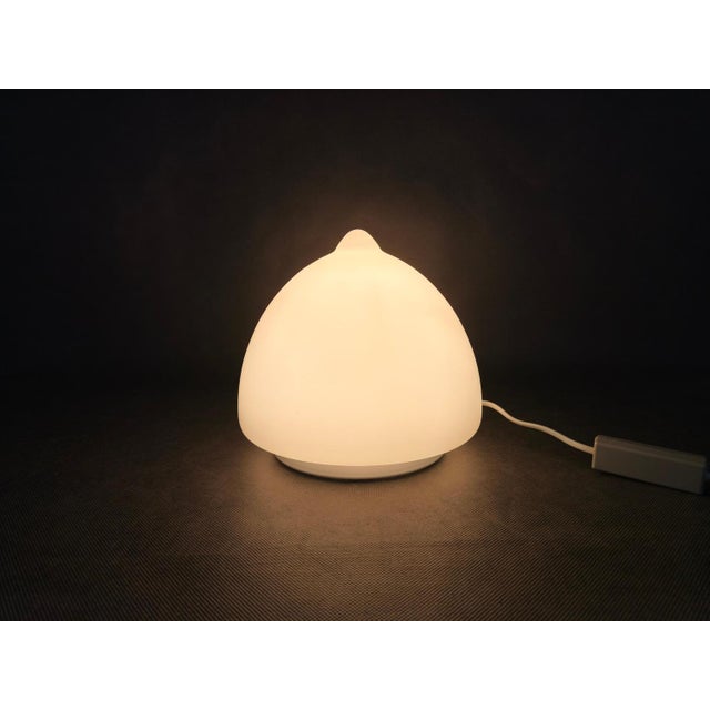 Czech Sculptural Table Lamps in Opaline Glass, 1970s, Set of 2 For Sale - Image 9 of 10