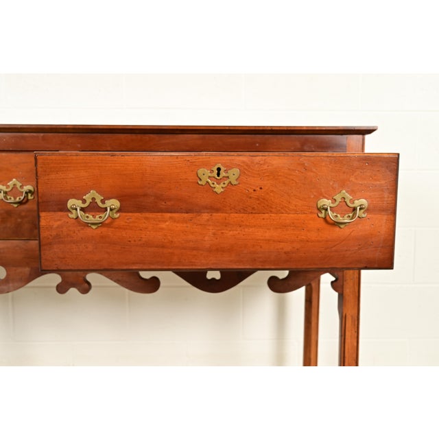 Brown Baker Furniture Style Georgian Carved English Yew Wood Sideboard Credenza For Sale - Image 8 of 13
