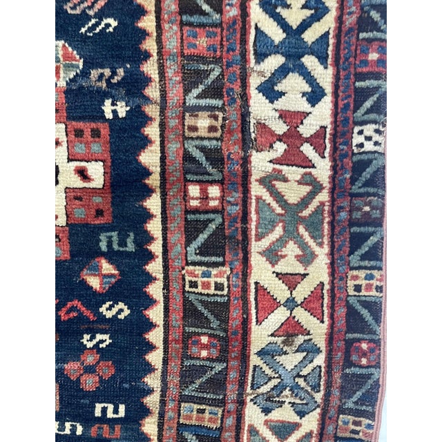 Textile Antique Caucasian Shirvan Rug 4'5" X 8’5” For Sale - Image 7 of 7