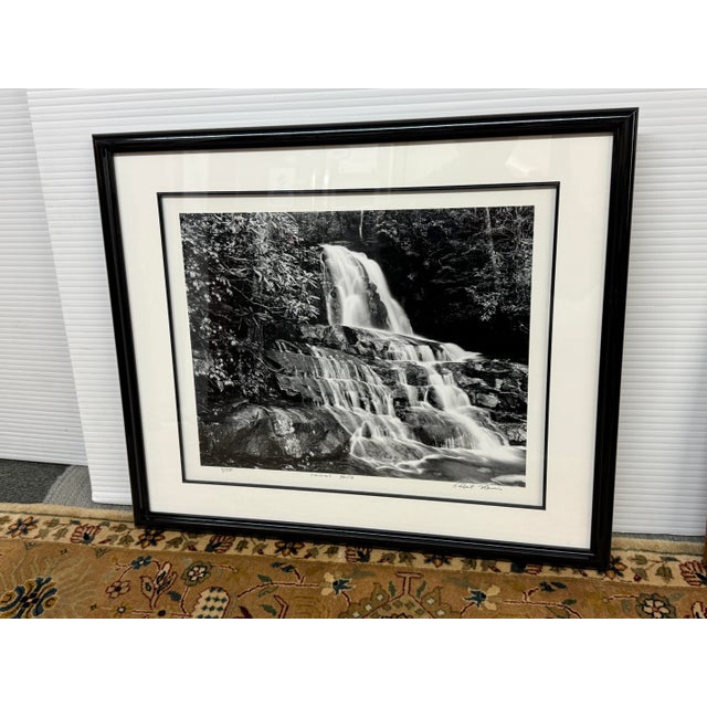 Black Robert Morris Laurel Falls in Smokey Mountain National Park, Tennessee Limited Photograph, Certificate For Sale - Image 8 of 11