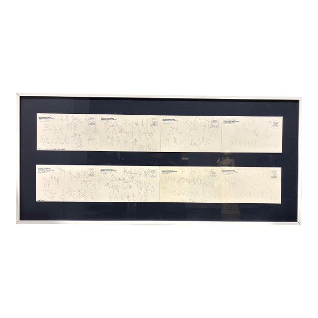 Vintage Framed Figure Drawing Collection on Postcards by Molly Schiff Saic For Sale