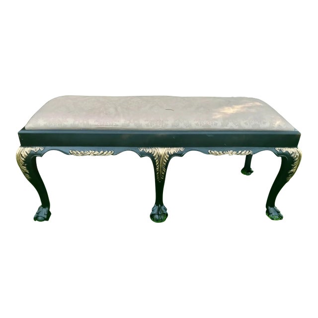 Chippendale Bench Entryway Hall Bedroom Dining Vintage For Sale