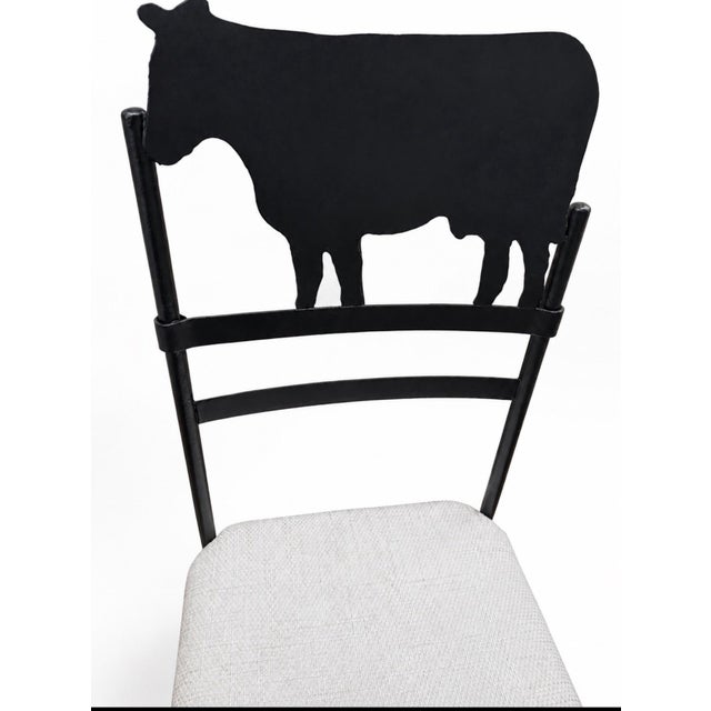 1980s Iron Farmhouse Animal Silhouette Dining Chairs, Set of 4 For Sale In Miami - Image 6 of 12