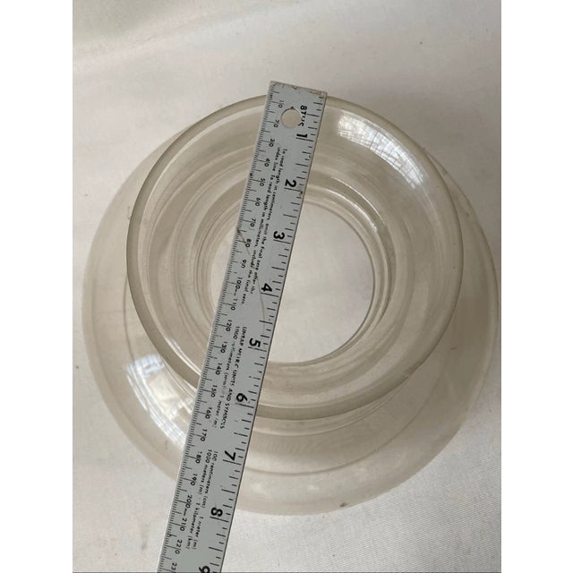 Glass Antique Italian Style Brass & Glass Globe Hanging Lamp For Sale - Image 7 of 8