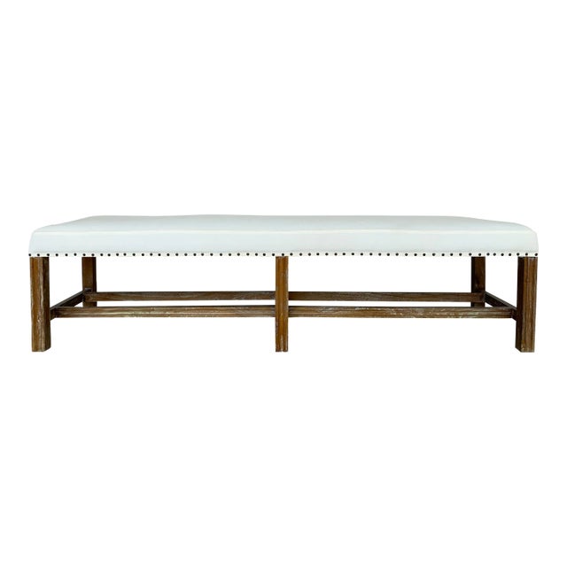 Noir Co. Organic Modern White Sweden Bench For Sale