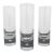 Kosta Boda Clear Pippi Suspended Bubble 6 7/8" Skinny Tumbler Glass Set of 3 For Sale