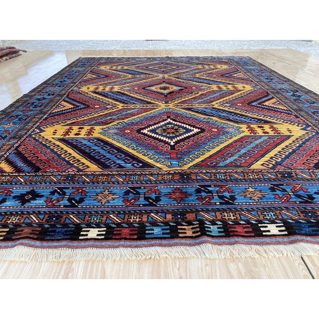 Vintage Wool Lori Pambak Kazak Rug For Sale - Image 6 of 14