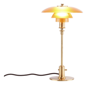 Model PH 2/1 Table Lamp in Brass with Amber Shades by Poul Henningsen for Louis Poulsen, 2017