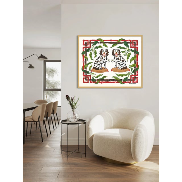 Illustration Olive & Fern by Willa Heart in Gold Frame, Large Art Print For Sale - Image 3 of 4