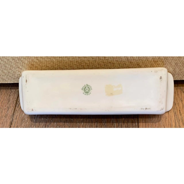 Early 20th Century Vintage Early 20th Century Hand Painted Porcelain Pencil Holder For Sale - Image 5 of 8