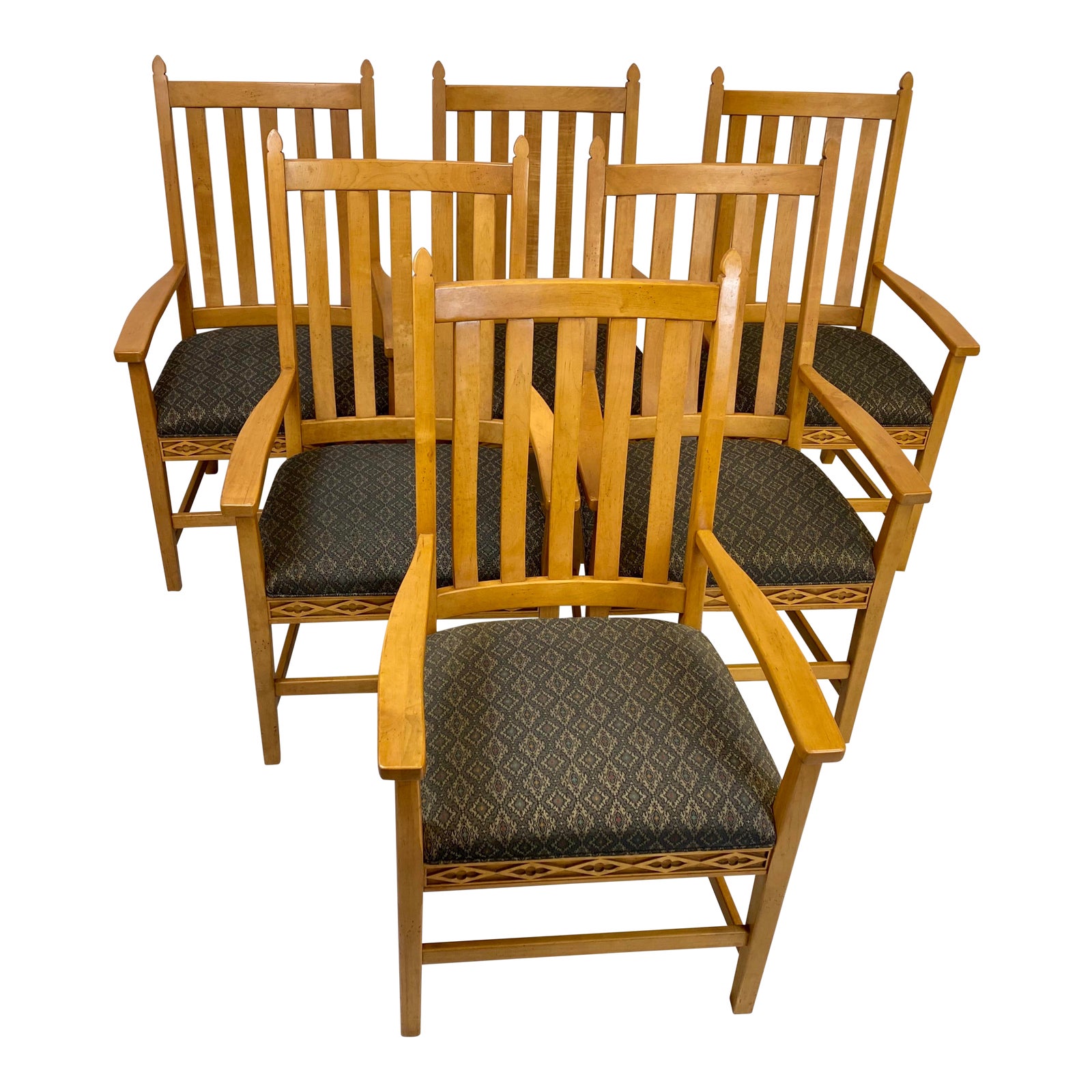 Vintage Oak Collingwood Furniture Arts and Crafts Chairs Set of 6