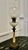 Glass Oil Lamp on Marble Column with a Stepped Brass Base. A pretty Glass lamp set on a marble and brass base, the lamp is...