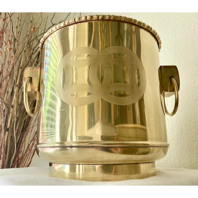 Circa 1970 Chinoiserie-Inspired Brass Cachepot For Sale In Austin - Image 6 of 13