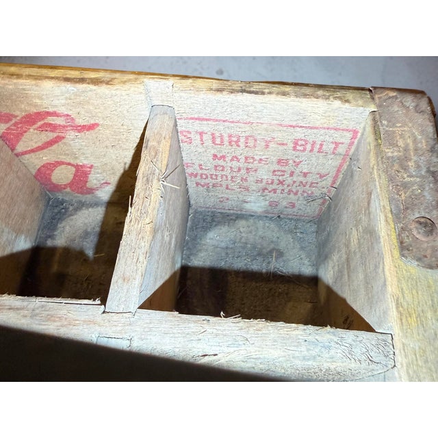 1960’s Vintage Yellow Coca-Cola Wooden Delivery Crates & Wailuku, Maui Hawaii Bottle Trio For Sale - Image 12 of 16