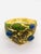 Bochic ‘Capri’ Vintage Natural Sapphire, Ruby & Emerald Cuff 18K Gold & Silver For Sale - Image 9 of 13