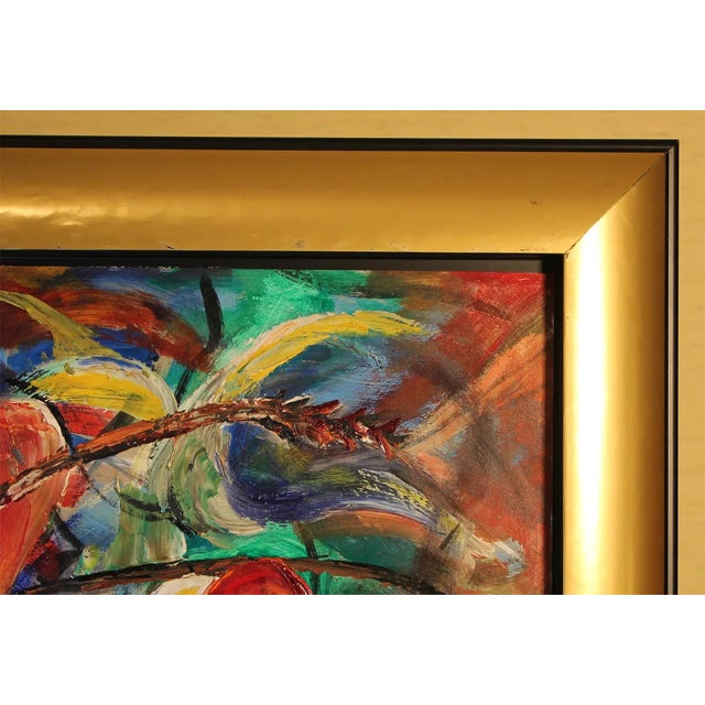 Wolfgang Heinz Unger, Abstract Composition, 2003, Oil on Cardboard, Framed For Sale - Image 6 of 8