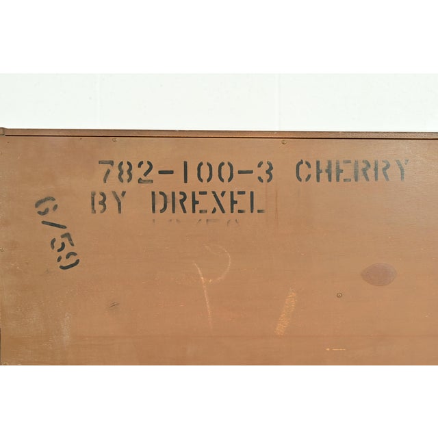 John Van Koert for Drexel Mid-Century Modern Sculpted Cherry Wood Roll Top Desk, 1959 For Sale - Image 17 of 18