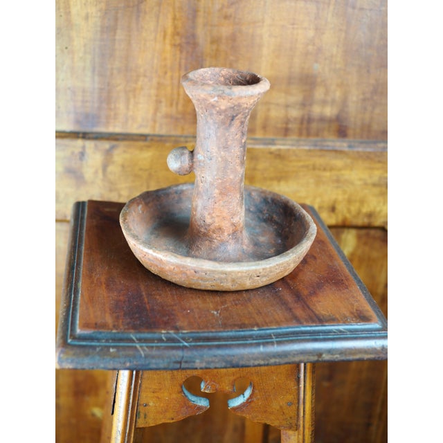 1960s Brutalism Terracotta Candlestick, James Bréda For Sale - Image 4 of 8