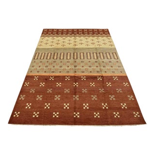 Gabbeh 8′ X 10’5” Multicolor Wool Hand-Knotted Oriental Rug For Sale