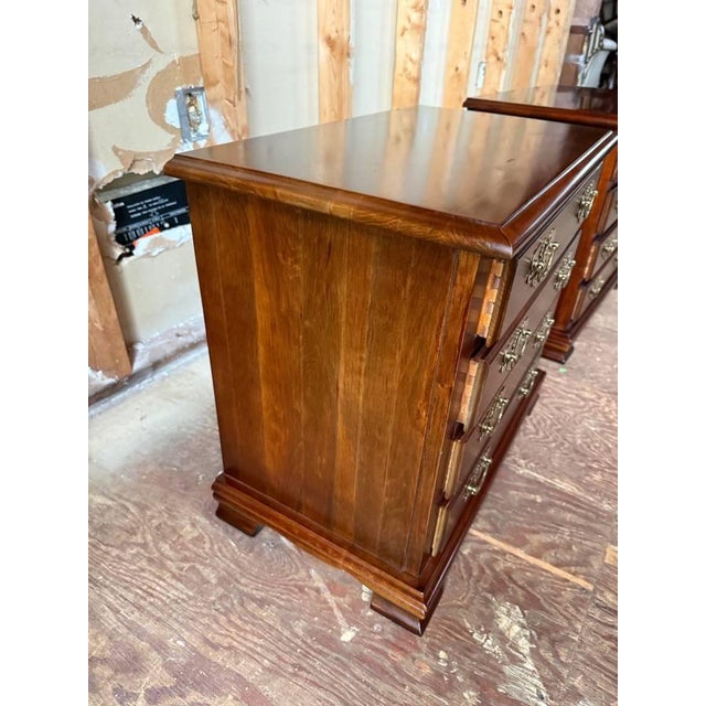 American Pair of Late 20th Century Chippendale Four-Drawer Nighstands by Null For Sale - Image 3 of 15