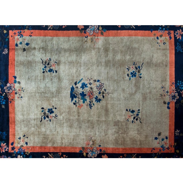 Textile Early 20th Century Chinese Feti Rug For Sale - Image 7 of 14