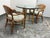 McGuire Late 20th Century McGuire Barrel Back Arm Chairs + Table , Set For Sale - Image 4 of 12