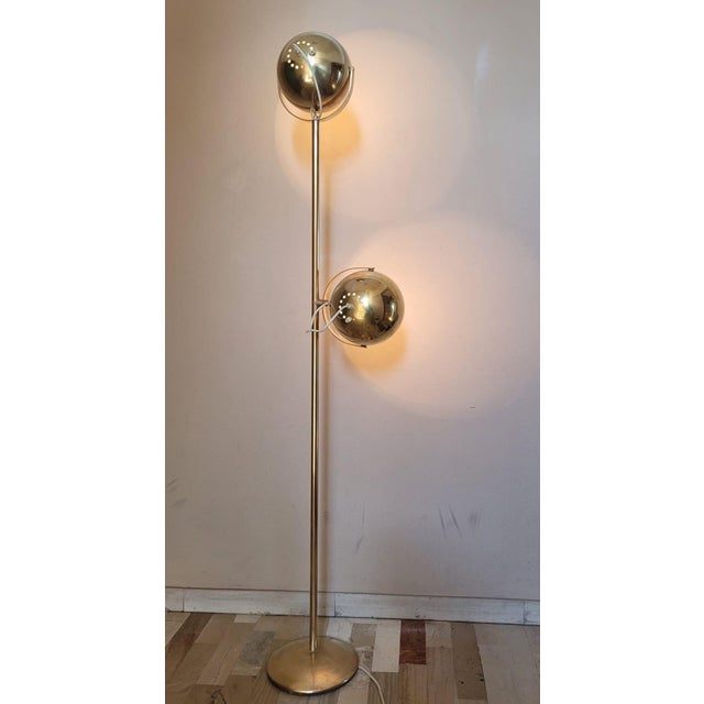 1960s Two-Light Brass Floor Lamp by Goffredo Reggiani, Italy, 1960s For Sale - Image 5 of 15