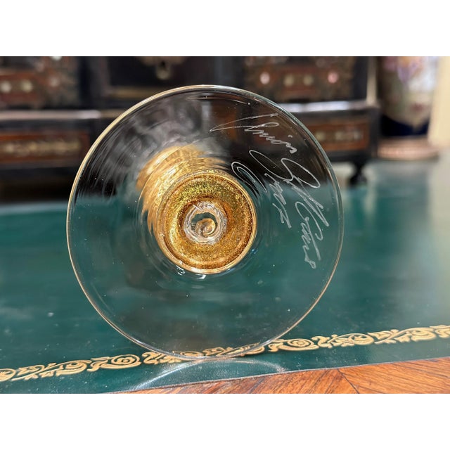 Pair of Union Street Spiral Gold Champagne Flutes, 1996-2003 For Sale - Image 9 of 9