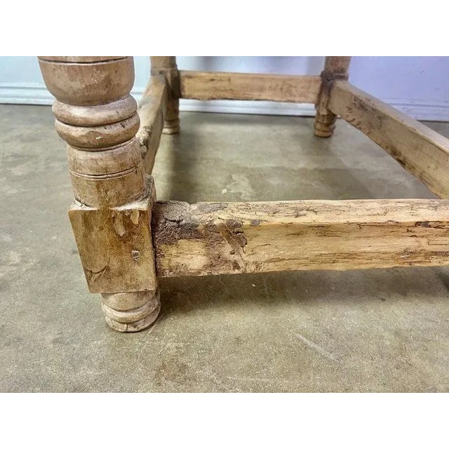 18th Century Bleached Walnut Spanish Colonial Table With Two Drawers For Sale - Image 10 of 11