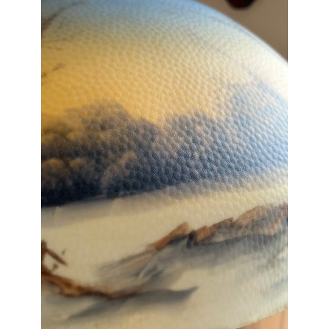 Early 20th Century Pittsburgh Reverse-Painted Winter Landscape Table Lamp – 17" Shade For Sale - Image 15 of 17