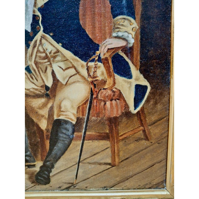 Late 19th Century Primitive Portrait of George Washington With Sword For Sale - Image 5 of 7