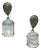 Rainbow Moonstone and Diamond Drop Dangle Earrings, a Pair For Sale