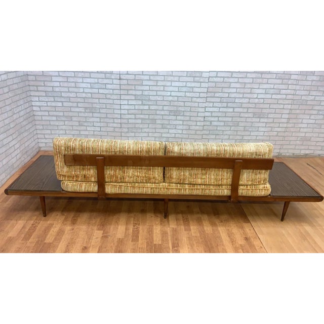 Mid Century Modern Adrian Pearsall Style Oak Daybed Sofa With Floating End Tables For Sale In Chicago - Image 6 of 13