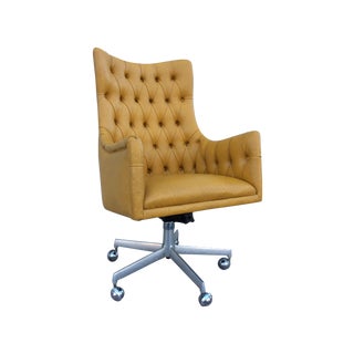Shelby Williams Tufted Executive Desk Chair For Sale