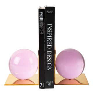 Globo Bookends, Pink - Set of 2 For Sale