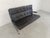 Animal Skin Vintage Black Leather and Chrome Sofa, 1970s For Sale - Image 7 of 12