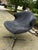 Light Gray Ligne Rose Alster Alster Chair in Gray Suede For Sale - Image 8 of 10