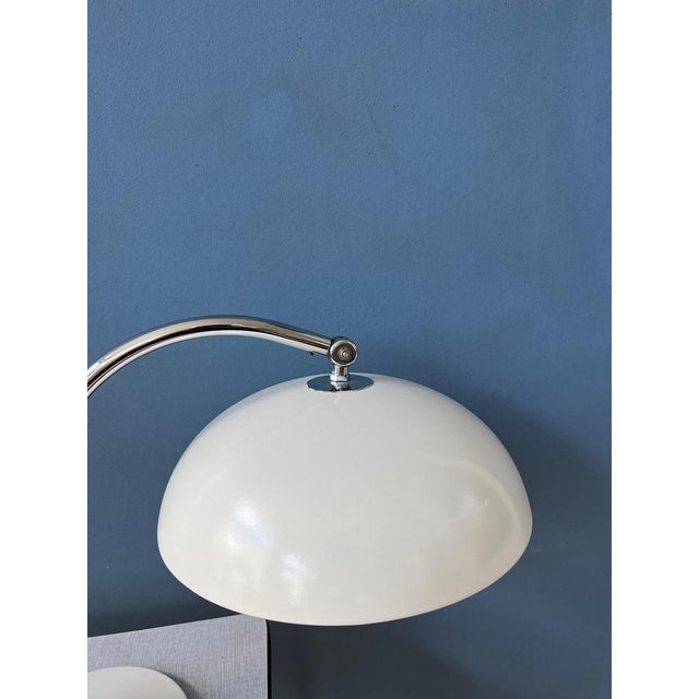 White Vintage Bauhaus 144 Table Lamp in White by Herman Busquet for Hala, 1970s For Sale - Image 8 of 11