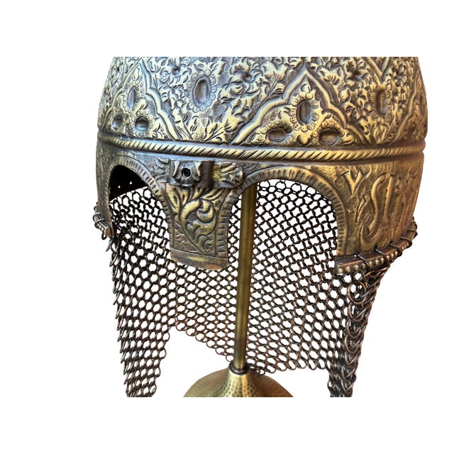 Hand Forged Historical Brass Helmet For Sale - Image 11 of 14