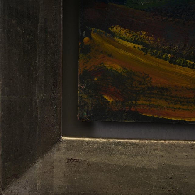 Miklos Nehmeth · Acrylic on painting paper, signed into the wet paint; studio frame in white gold with gold-plated...