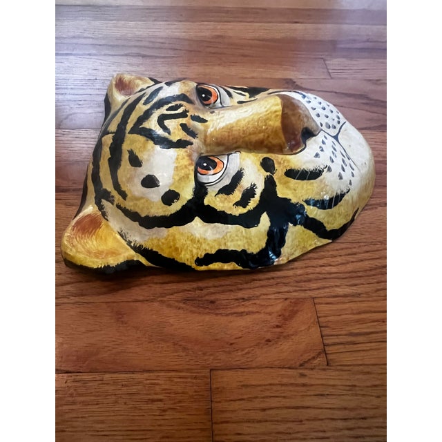 1970s Paper Mache Tiger Head For Sale - Image 4 of 7