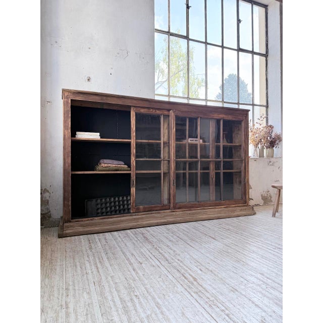 Workshop Cabinet with Glass Doors, 1950s For Sale - Image 11 of 18