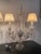 French Pair of Vintage Crystal Girandoles/Chandelier Lamps For Sale - Image 3 of 12